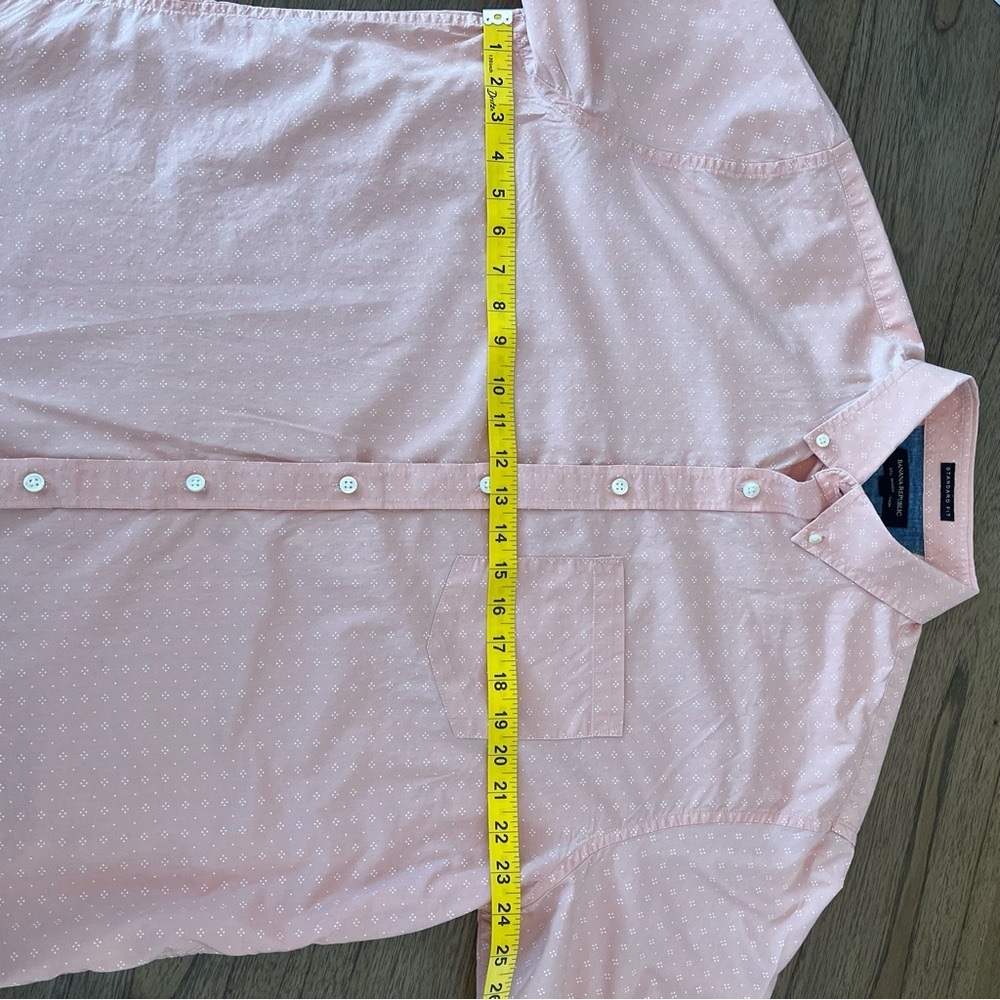 Banana Republic Men's Standard Fit Coral Button Down Shirt Preppy Size XL - Picture 6 of 7